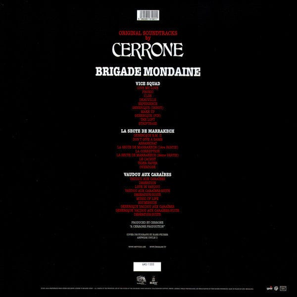 Cerrone - Brigade Mondaine (Original Soundtracks) (3xLP) Because Music Vinyl 5060281619211