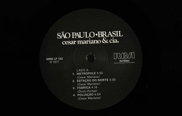 Cesar Mariano & Cia. - São Paulo • Brasil (LP, Album, RE) on Mr Bongo at Further Records