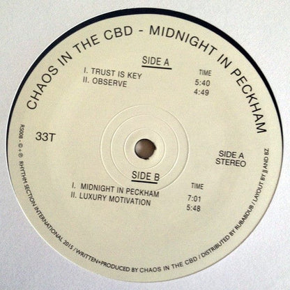 Chaos In The CBD - Midnight In Peckham (12", EP) on Rhythm Section International at Further Records