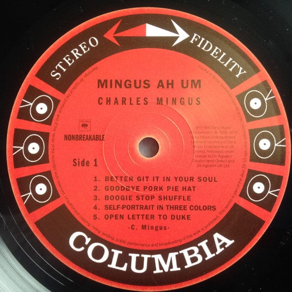 Charles Mingus - Mingus Ah Um (LP) Columbia Vinyl