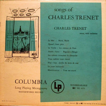 Charles Trenet - Songs Of Charles Trenet on Columbia Masterworks at Further Records