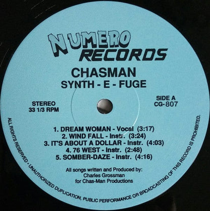 Chasman - Synth-E-Fuge (LP) Numero Group,Numero Group,Numero Group Vinyl 825764180719