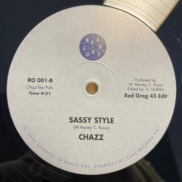 Chazz (4) - Sassy Style (12") Reach Out Vinyl