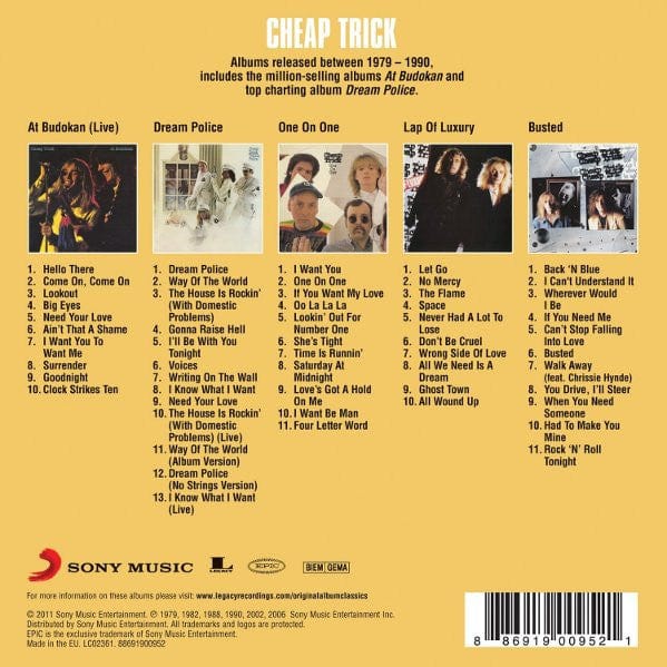 Cheap Trick - Original Album Classics (Box Set) Epic Box Set 886919009521