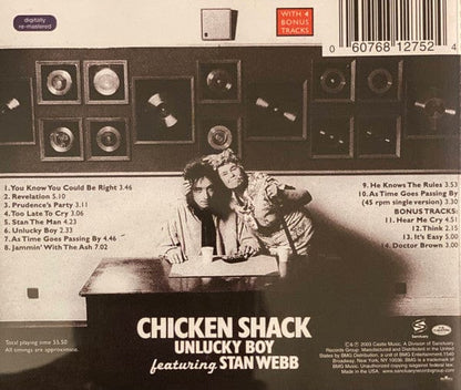 Chicken Shack Featuring Stan Webb (2) - Unlucky Boy (CD) Castle Music,Sanctuary CD 060768127524