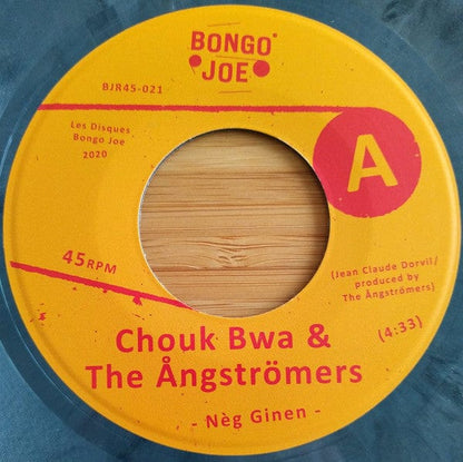 Chouk Bwa LibÃ¨te & The Ã ngstrÃ¶mers - NÃ¨g Ginen / Ogou Bwe (7", Single, Ltd, Bla) Les Disques Bongo Joe