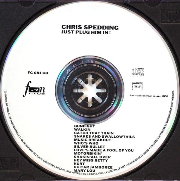 Chris Spedding - Just Plug Him In ! (CD) Fan Club CD 3347120026068