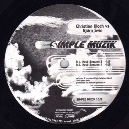 Christian Bloch vs Bjørn Svin - NRSB Session (12") Simple Muzik Vinyl