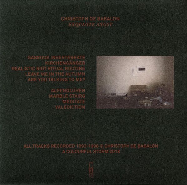 Christoph De Babalon - Exquisite Angst (LP, Album, Ltd) A Colourful Storm