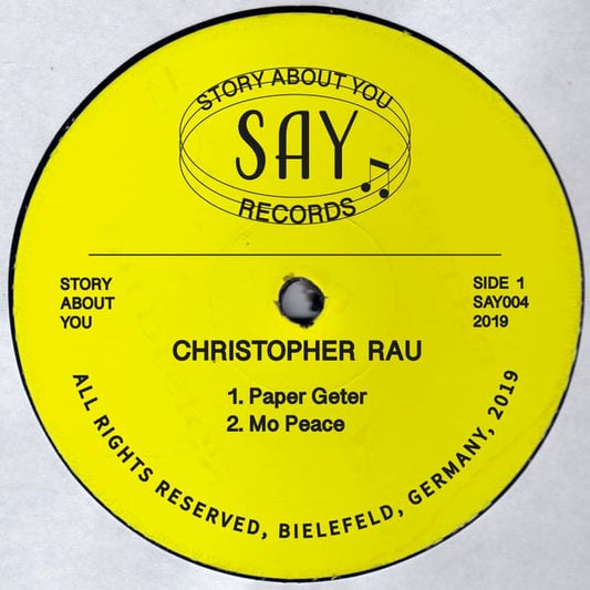 Christopher Rau, Pearla - SAY004 (12") Story About You Vinyl