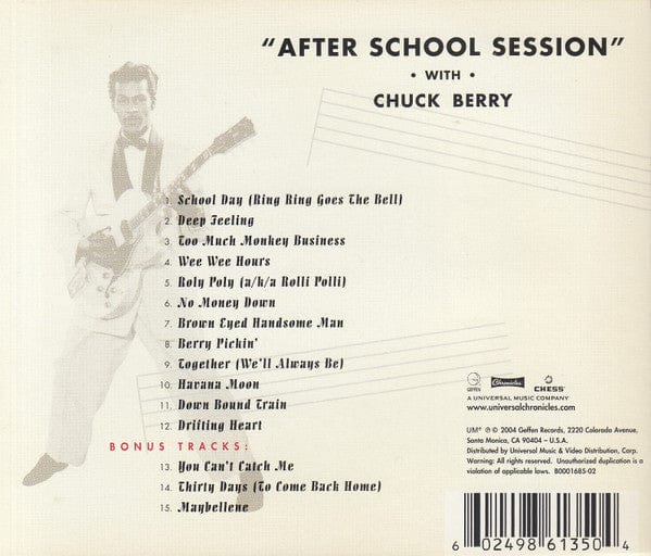 Chuck Berry - After School Session (CD) Chess,Geffen Records CD 602498613504