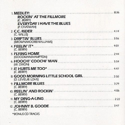 Chuck Berry - Live At The Fillmore Auditorium - San Francisco (CD) Rebound Records (2) CD 731452020321