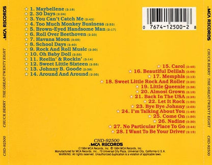 Chuck Berry - The Great Twenty-Eight (CD) Chess,MCA Records CD 076741250028