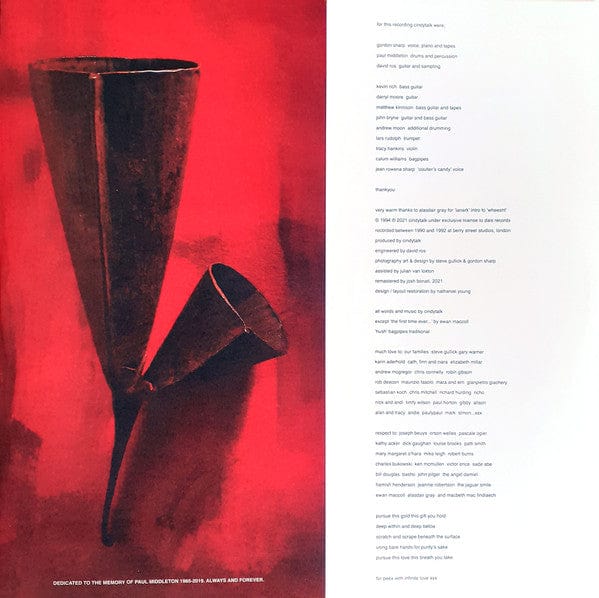 Cindytalk – Wappinschaw (LP, Red in Clear, DAIS Records, 2021) Image 4