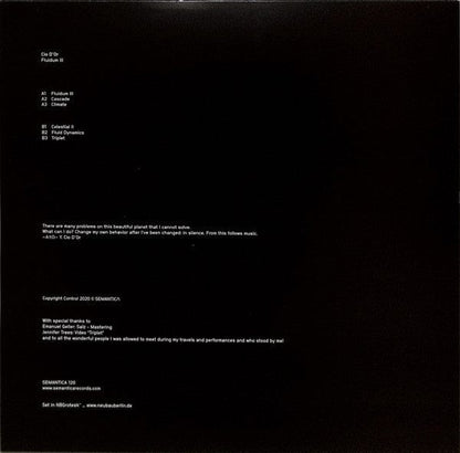 Cio D'or - Fluidum III (12") Semantica Records Vinyl