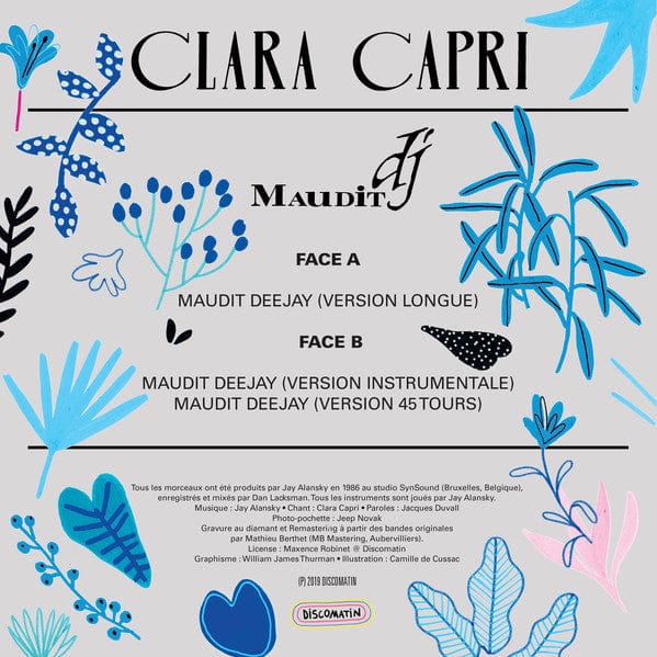 Clara Capri - Maudit DJ (12") Discomatin Vinyl 3760179355215