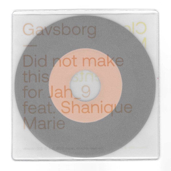 Cloud Management Gavsborg – Tempentary Dance / Did not make this for Jah_9 feat. Shanique Marie (7", dispari, 2023) Back Cover