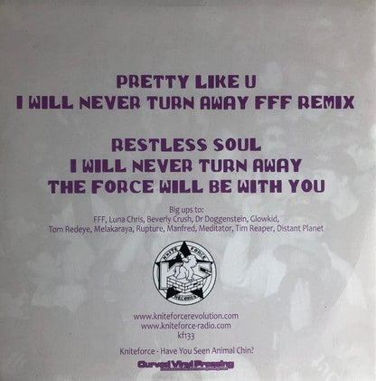 Coco Bryce – Pretty Like U EP (12", Kniteforce Records, 2021) Back Cover