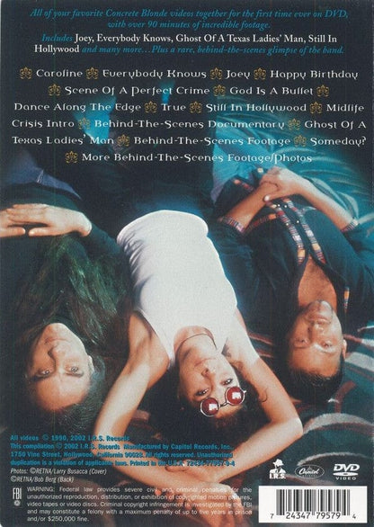 Concrete Blonde – Still In Hollywood:The Videos (DVD, I.R.S. Records, 2002) Back Cover