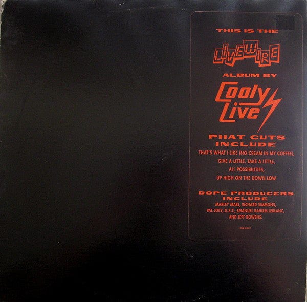 Cooly Live - Livewire (LP, Album, Promo) RCA