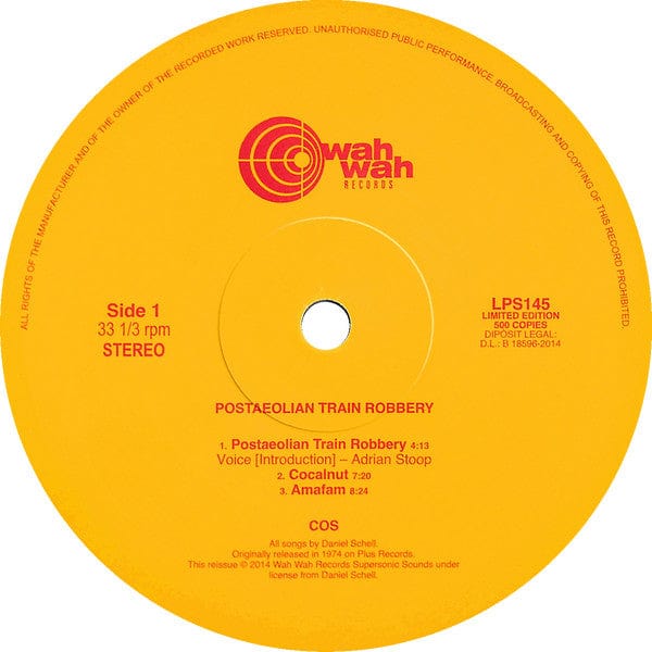 Cos (3) - Postaeolian Train Robbery (LP) Wah Wah Records,Wah Wah Records Vinyl 4040824084752