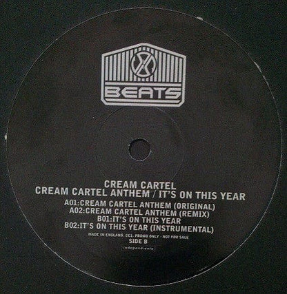 Cream Cartel - Cream Cartel Anthem / Its On This Year (12") Independiente Vinyl