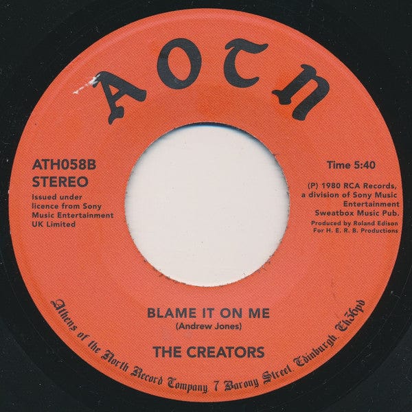 Creators (4) - Just You & Me / Blame It On Me (7") Athens Of The North Vinyl 5050580687936