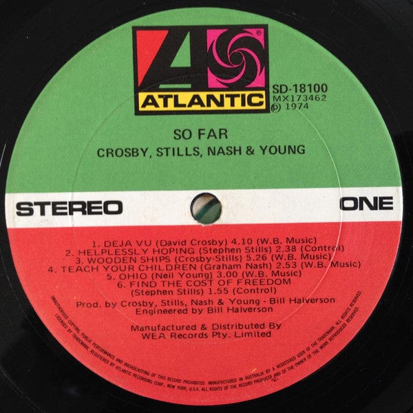 Crosby, Stills, Nash & Young - So Far (LP, Comp) Atlantic