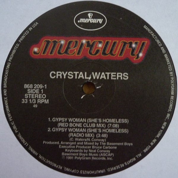 Crystal Waters - Gypsy Woman (She's Homeless) (12") on Mercury at Further Records