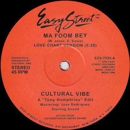 Cultural Vibe - Ma Foom Bey (12", RE, RM) on Easy Street Records at Further Records