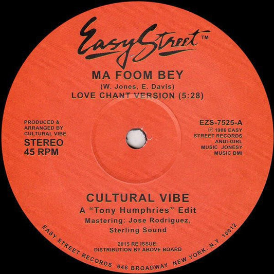 Cultural Vibe - Ma Foom Bey (12", RE, RM) on Easy Street Records at Further Records