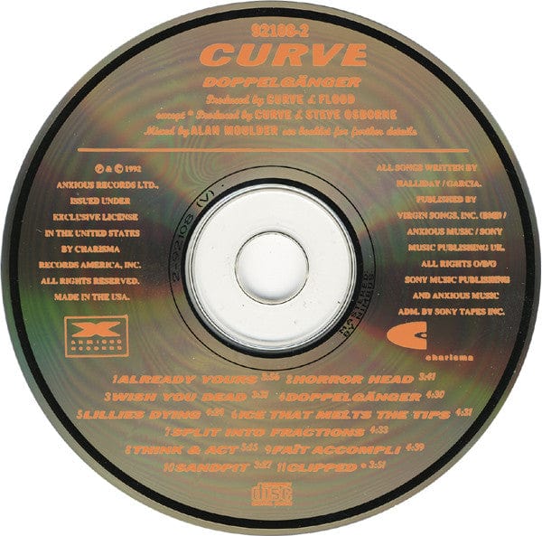 Curve - Doppelgänger (CD) Charisma,Anxious Records CD 075679210821