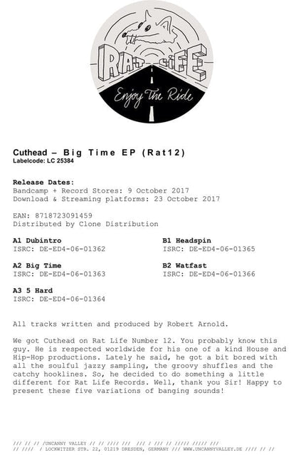 Cuthead - Big Time EP (12", EP) Rat Life
