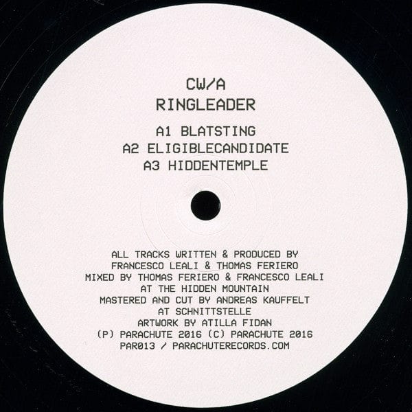 CW/A - Ringleader EP (12") Parachute Records (3) Vinyl 880319832819