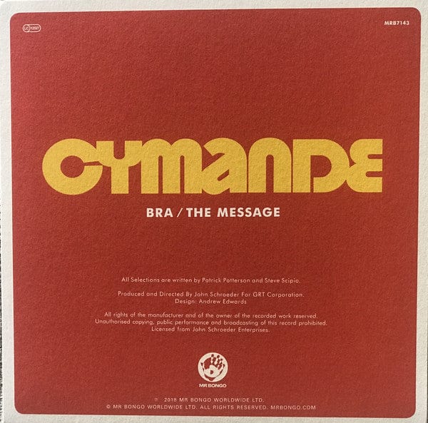 Cymande - Bra / The Message (7") Mr Bongo, Mr Bongo Vinyl 7119691253671