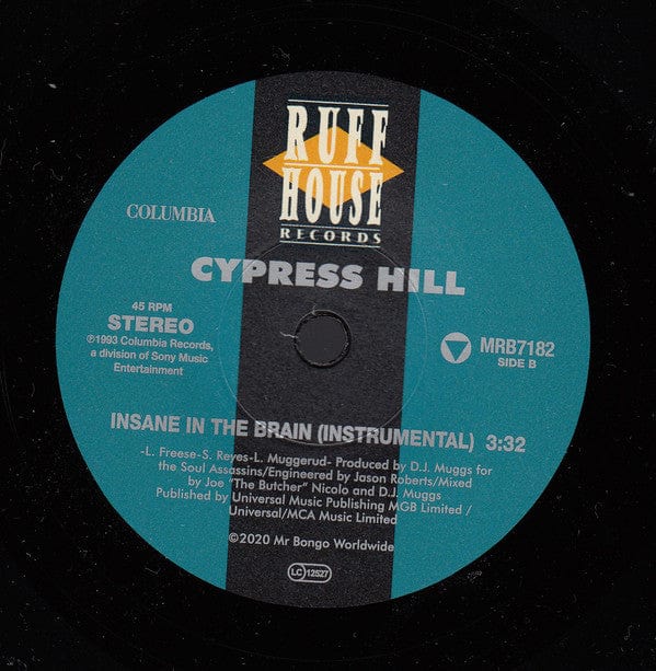 Cypress Hill - Insane In The Brain (7") Mr Bongo Vinyl 7119691266572