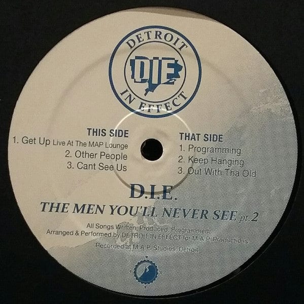 D.I.E. - The Men You'll Never See pt.2  (12") Clone West Coast Series Vinyl
