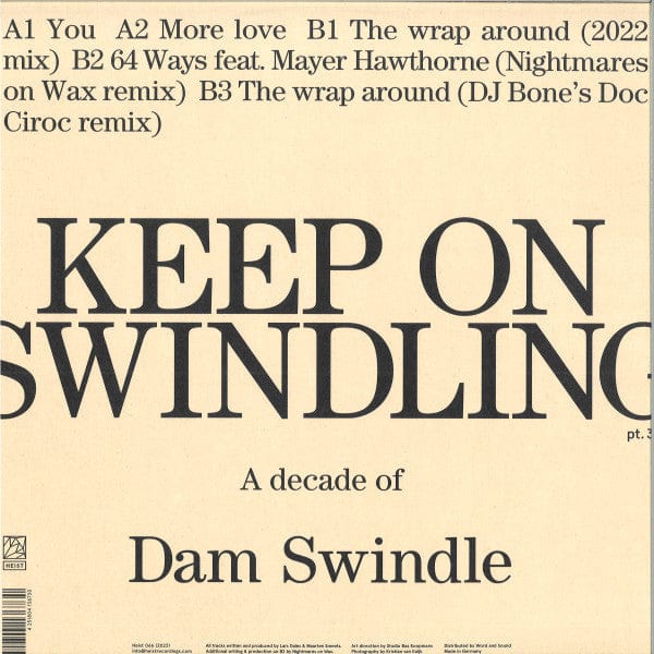 Dam Swindle - Keep On Swindling Pt. 3 (12") Heist (2) Vinyl 4251804136730