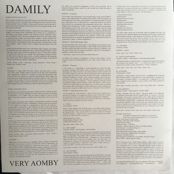 Damily - Very Aomby (LP, Album) Les Disques Bongo Joe