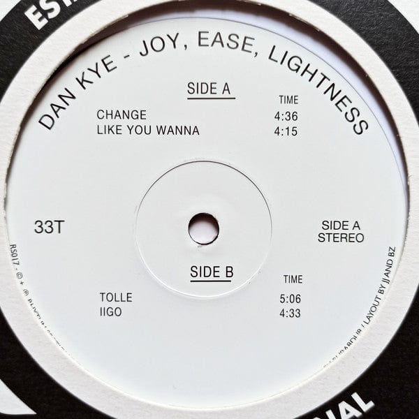 Dan Kye - Joy, Ease, Lightness (12") Rhythm Section International Vinyl