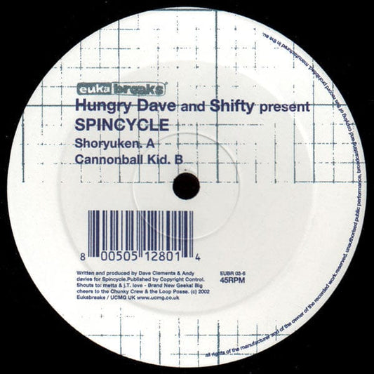 Dave Clements And Shifty (7) Present Spincycle - Shoryuken (12") Eukabreaks Vinyl