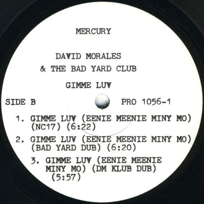 David Morales & The Bad Yard Club - Gimme Luv (Eenie Meenie Miny Mo) (12", Promo) Mercury