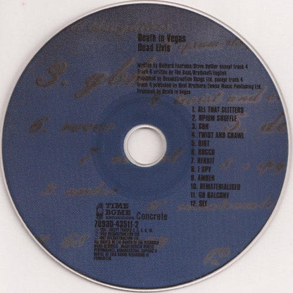 Death In Vegas - Dead Elvis (CD) Time Bomb Recordings,Concrete CD 709304351121