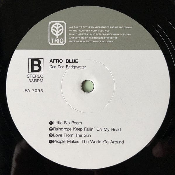 Dee Dee Bridgewater - Afro Blue (LP, Album, RE) Mr Bongo, Trio Records
