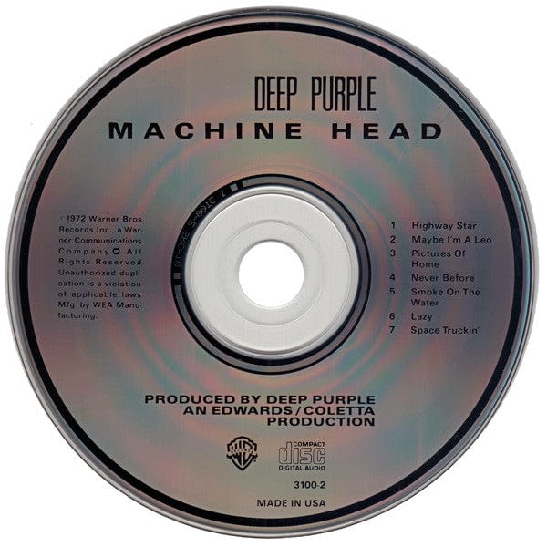 Deep Purple - Machine Head (CD) Warner Bros. Records CD 07599273242