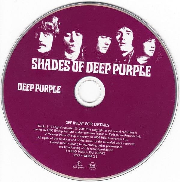 Deep Purple - Shades Of Deep Purple (CD) Parlophone CD 724349833623
