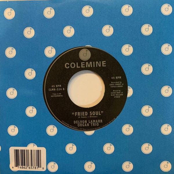 DELVON LAMARR ORGAN TRIO - Cold As Weiss / Fried Soul (7") Colemine Records Vinyl 674862657810