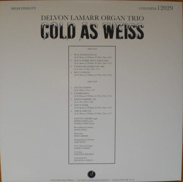 Delvon Lamarr Organ Trio - Cold As Weiss (LP) Colemine Records,Colemine Records Vinyl 674862658084