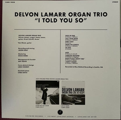 Delvon Lamarr Organ Trio - I Told You So (LP) Colemine Records Vinyl 674862655199
