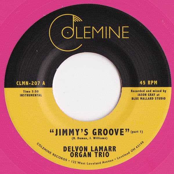 DELVON LAMARR ORGAN TRIO - Jimmy's Groove (7") Colemine Records Vinyl 674862657353